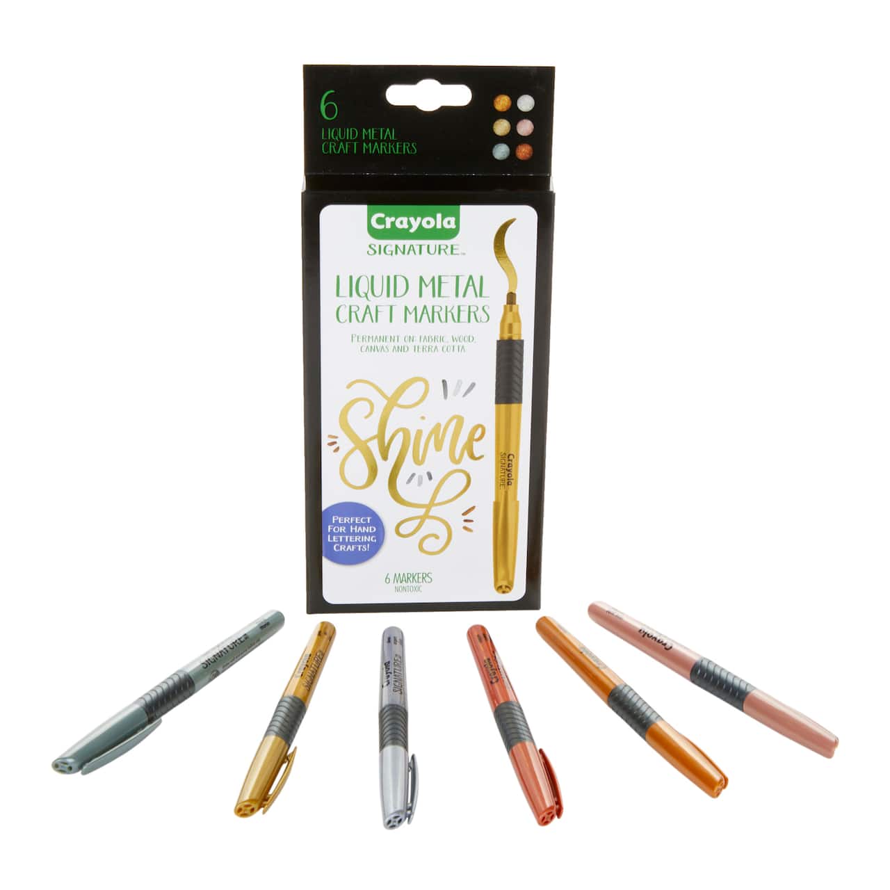 6 Packs: 6 ct. (36 total) Crayola&#xAE; Signature&#x2122; Liquid Metal Permanent Markers